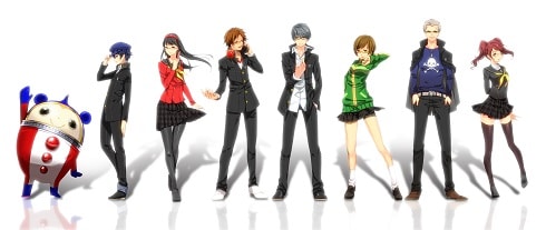 Les 8 personnages principaux de Persona 4 The Golden RPG de Ps Vita