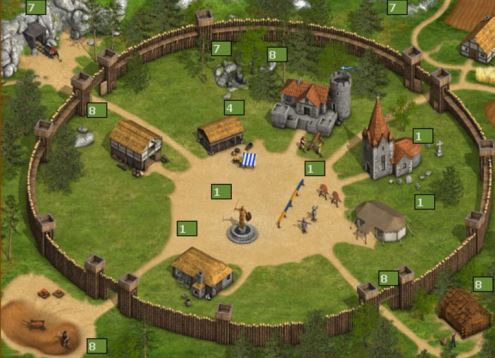 Voici un exemple de village de Guerre Tribale un des jeux rpg sur mobile InnoGames