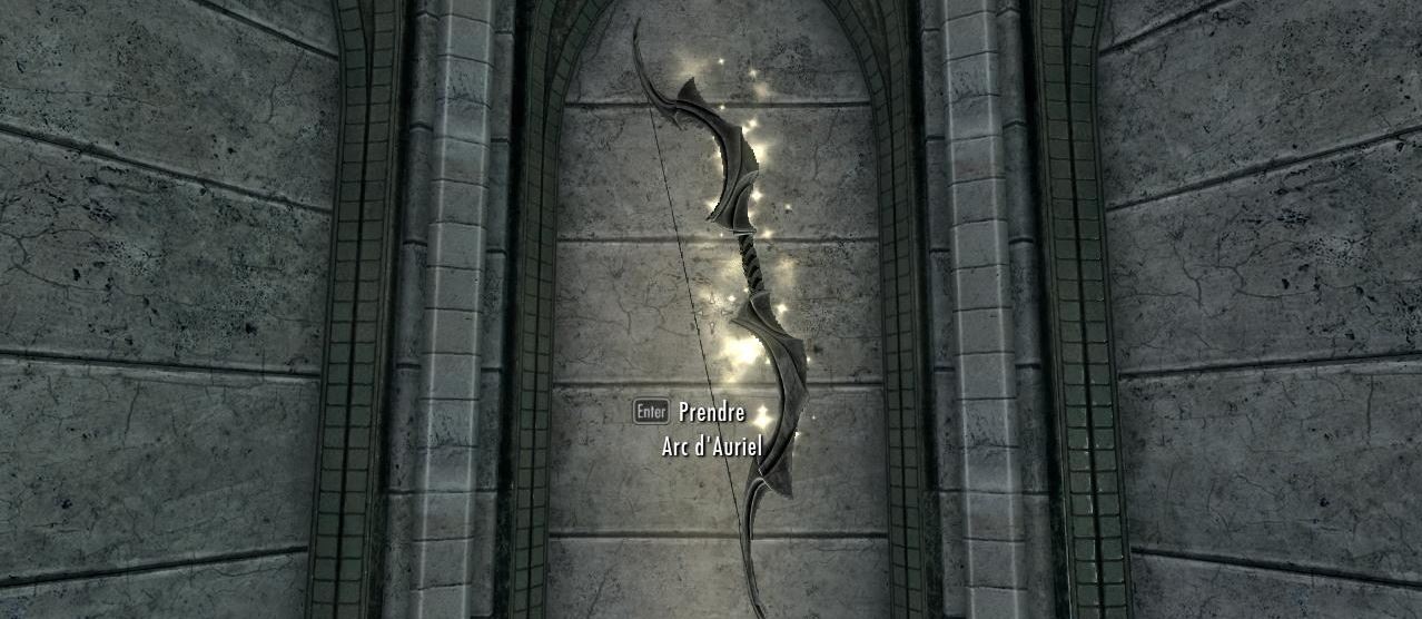 Arc d'Auriel exclusif au DLC Skyrim Dawnguard