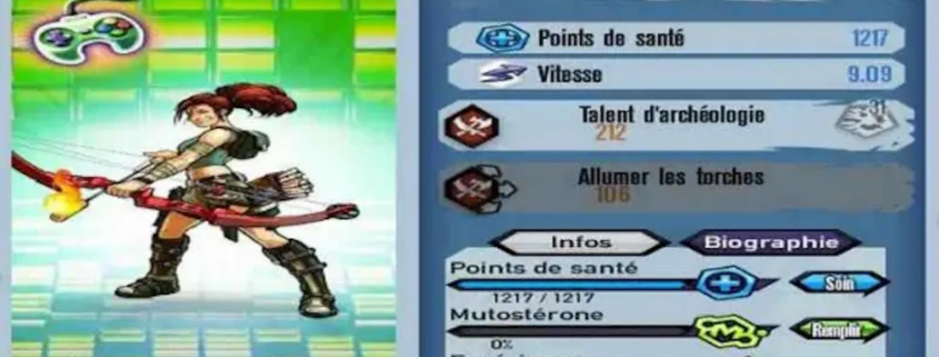 Lara croft dans Mutant Genetics Gladiators