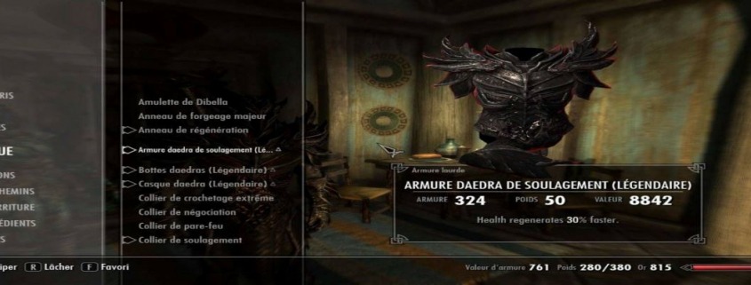 Comment faire l'armure daedrique légendaire de Skyrim, la meilleure avec des cœurs de Daedra.