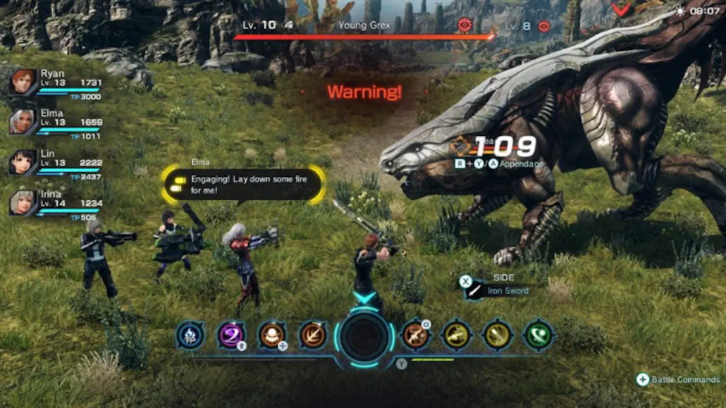 image illustrant une facette du gameplay de Xenoblade Chronicles